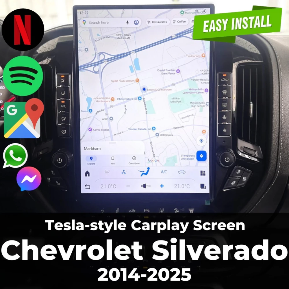 Chevrolet Silverado Tesla Ekran 2014-2025