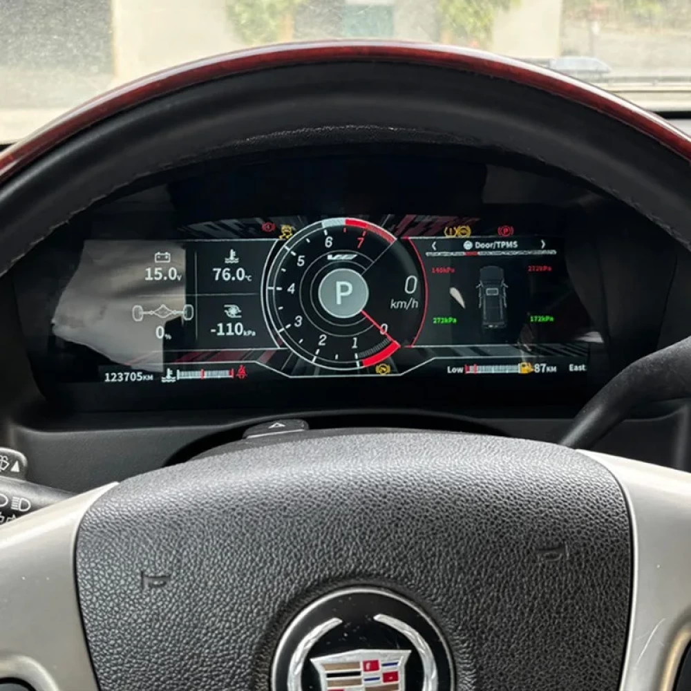 Cadillac Escalade (2006-2013) İçin Dijital LCD Gösterge Paneli ve Hayalet Ekran Yükseltmesi