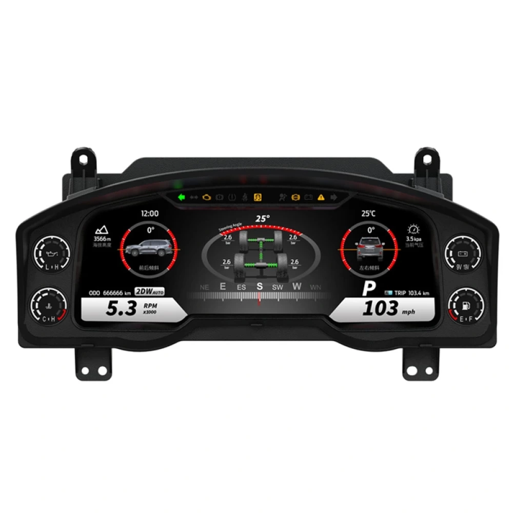 Lexus LX 570 (2008-2025) İçin Dijital Hayalet Ekran Gösterge Paneli Yükseltme Kiti