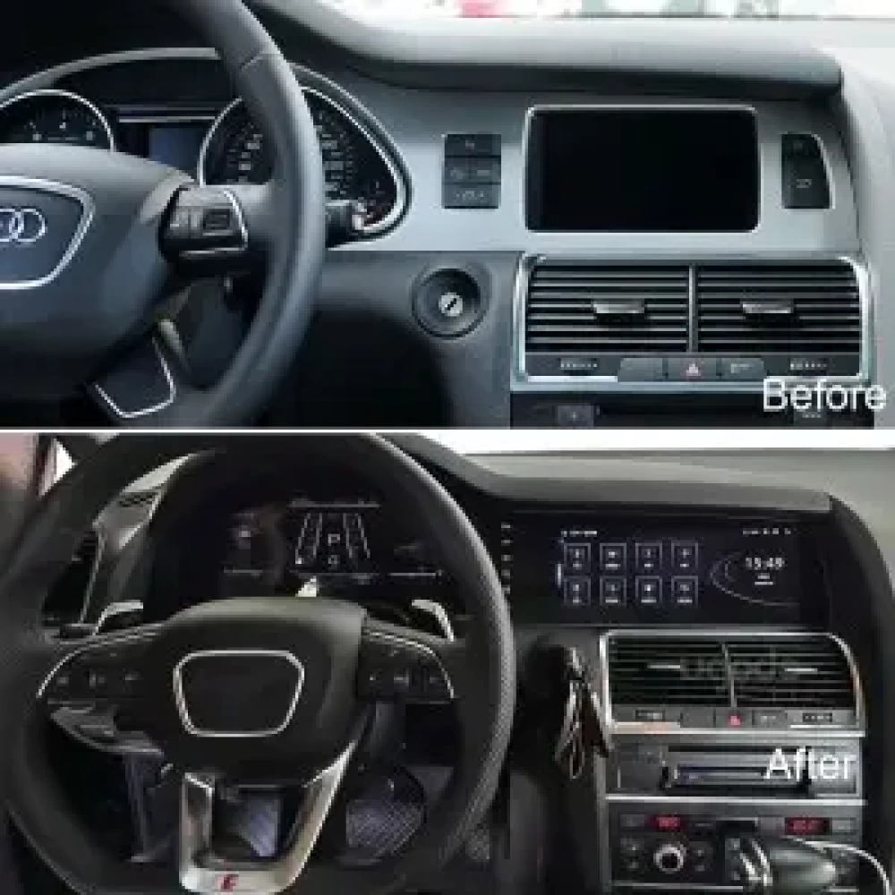 Audi Q7 21 inch İkili Multimedya Ekran (Dual Screen) - CarPlay - Android - GPS Navigasyon 2010-2015