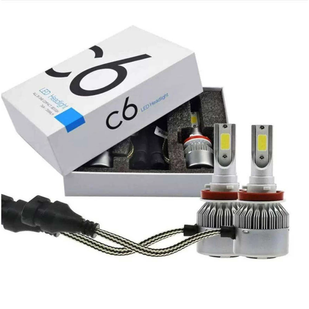 C6 LED Süper Parlak Su Geçirmez H8/H9/H11/H13/9004/9005/9006/9007/9012 Far Ampulü - 6000K Beyaz, Yeni
