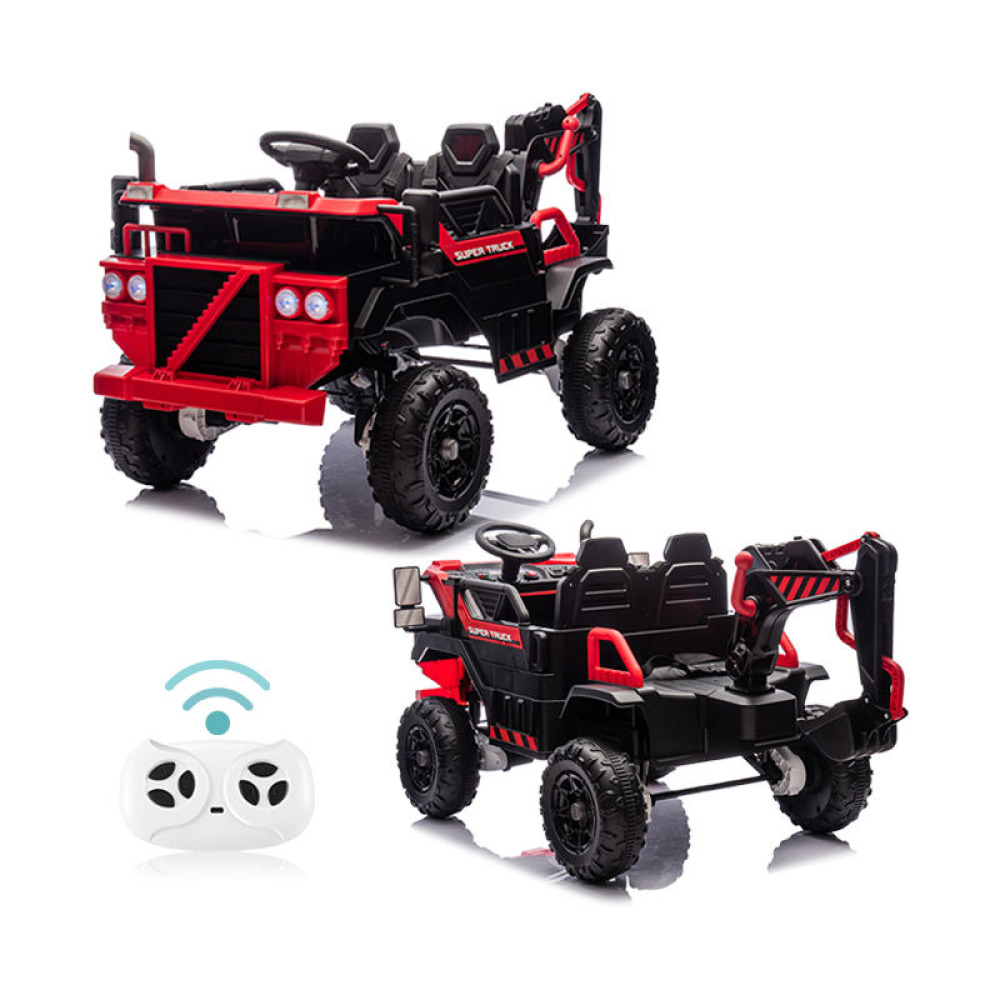 24V Mega-Hauler 4 Kişilik Lisanslı Kamyon - Dört Koltuklu, Ultra Güçlü Motor, Uzaktan Kumandalı ve Geniş Aileler İçin Dev Akülü Araç