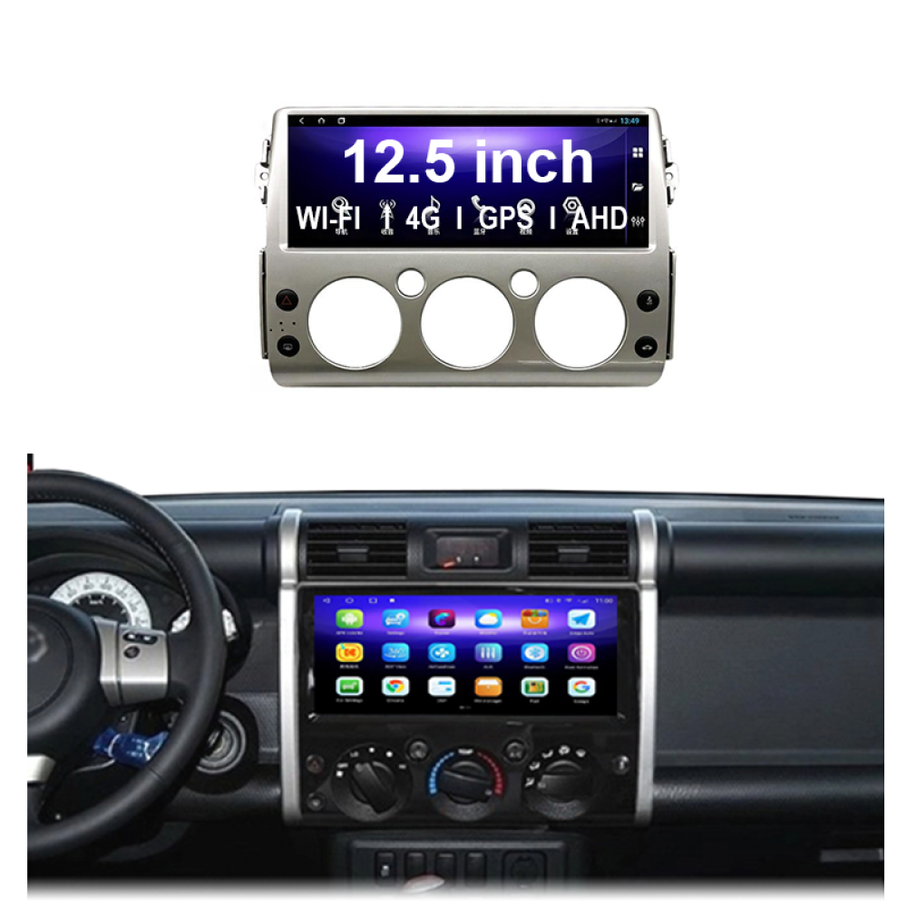Toyota Land Cruiser FJ 12.5 inch Android 10 - CarPlay - Android - GPS Navigasyon - Multimedya Ekran 2007-2022