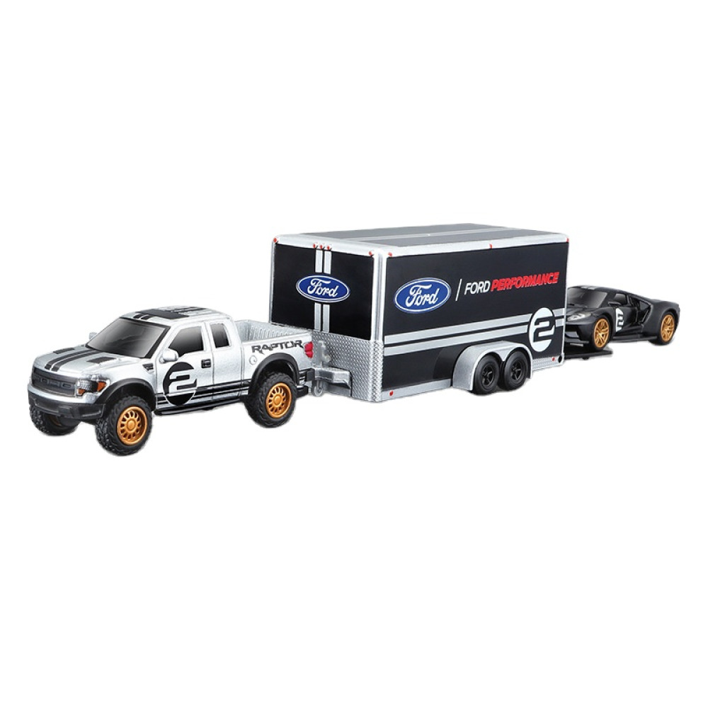 Maisto 1/64 Ford F-150 SUV 3-in-1 Car Trailer Diecast – Macera ve Taşıma Gücü Bir Arada