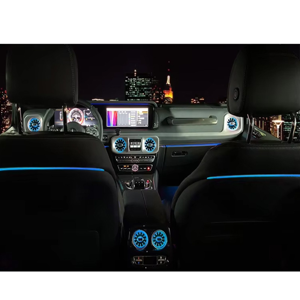 Mercedes G-Serisi W464 İçin 8/64 Renkli Türbin Hava Çıkışı - Ön ve Arka Koltuk Ortam Aydınlatması
