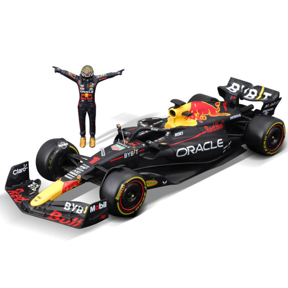 Bburago 1/24 Red Bull RB19 – Pistlerin Rakipsiz Şampiyonu ve Max Verstappen Figürü Diecast Koleksiyonunuzda