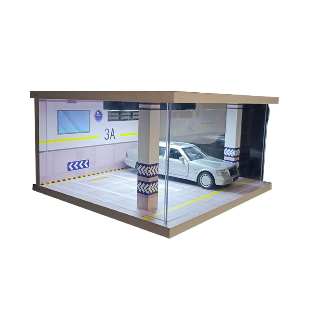1/32 Ölçekli LED Aydınlatmalı İkili Otopark Sahnesi – Koleksiyonunuz İçin Duble Prestij ve Estetik
