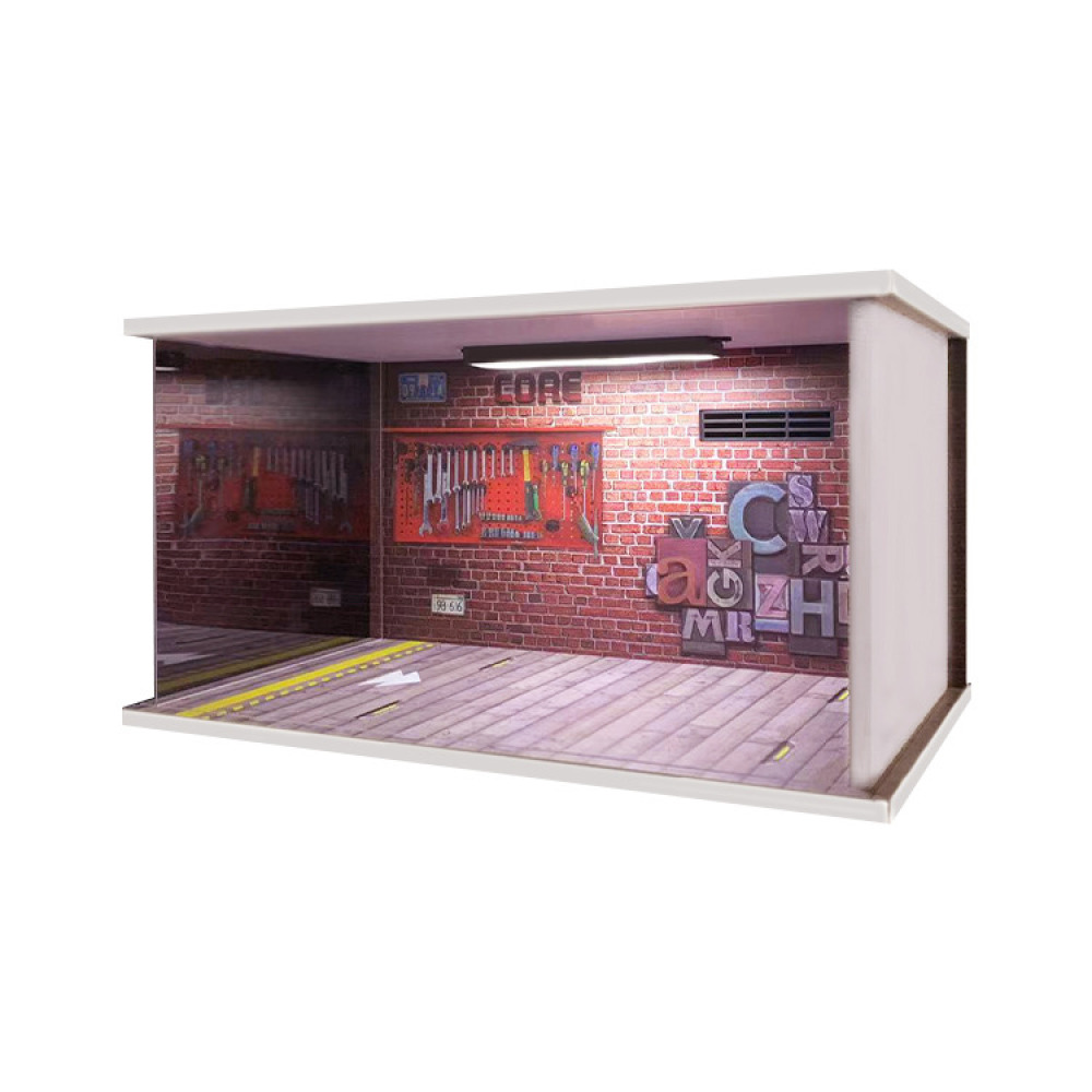 1/18 Ölçekli Ses Kontrollü LED Aydınlatmalı VIP Garaj Dioraması – Diecast Koleksiyonunuz İçin Dev Sahne