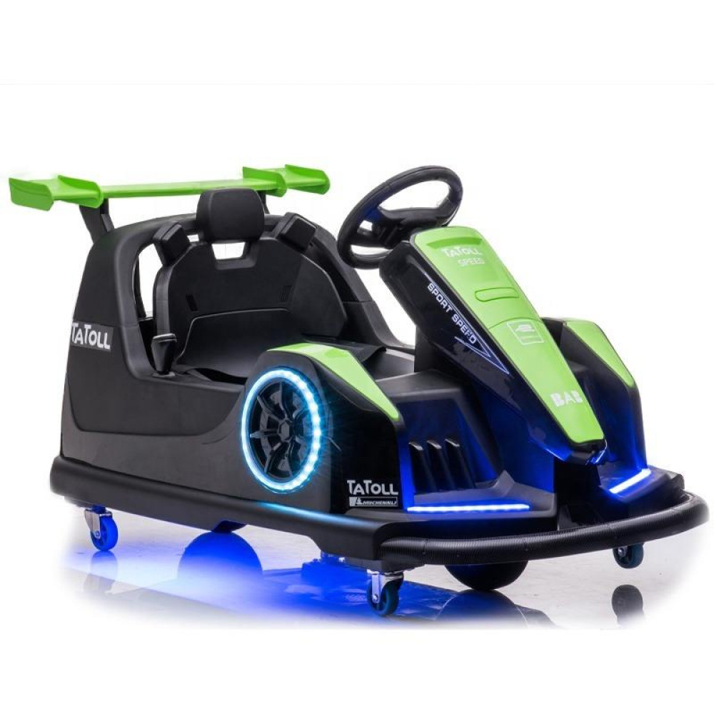 12V Drift Master Go-Kart - 360° Dönebilen Direksiyon Sistemi, Drift Özellikli, Işıklı ve Yüksek Hızlı Yeni Nesil Yarış Aracı