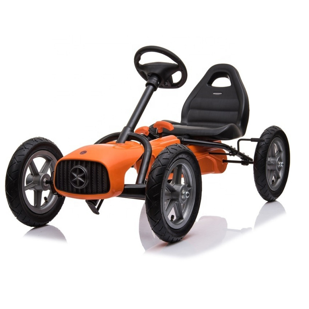 Turbo-Drive Pedal Go-Kart - Ayarlanabilir Koltuklu, Havalı Kauçuk Tekerlekli, Manuel El Frenli ve Ergonomik Tasarımlı Sportif Çocuk Yarış Aracı