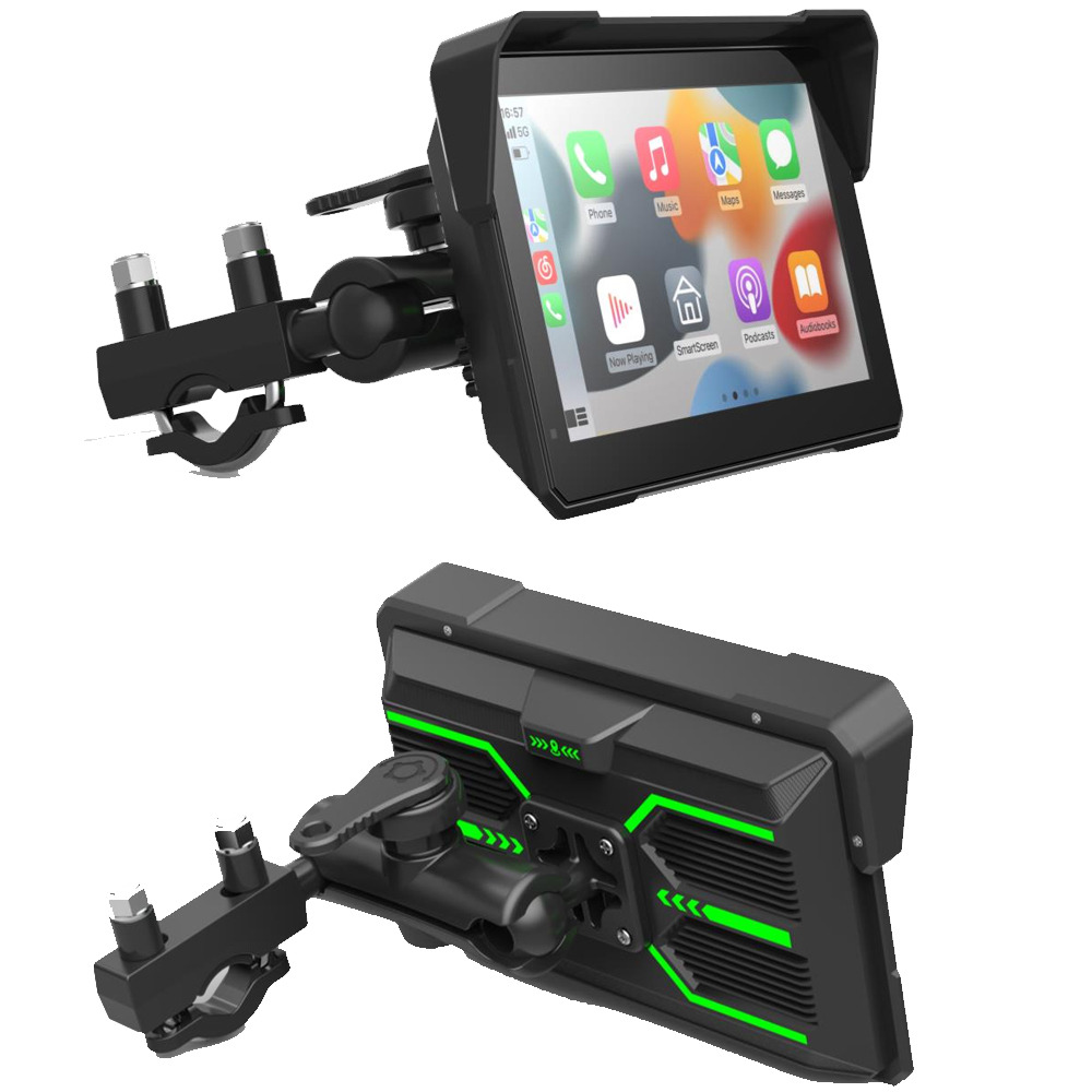 7 inç 4G WIFI Android 10 Kablosuz Motosiklet Carplay Android Oto Bluetooth Ses Kontrolü Navigasyon Müzik