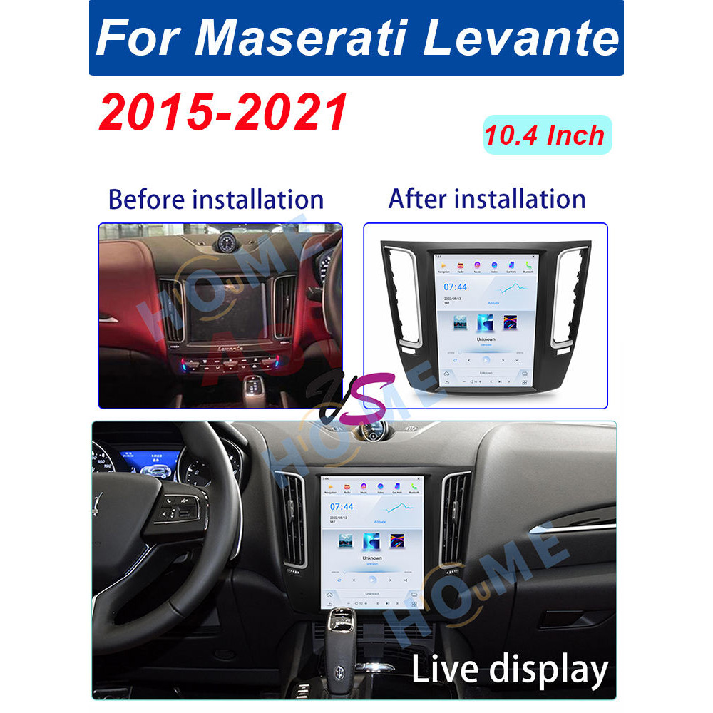 Maserati Levante 10.4 inch Android 11 - CarPlay - Android - GPS Navigasyon - Multimedya Ekran 2015-2021