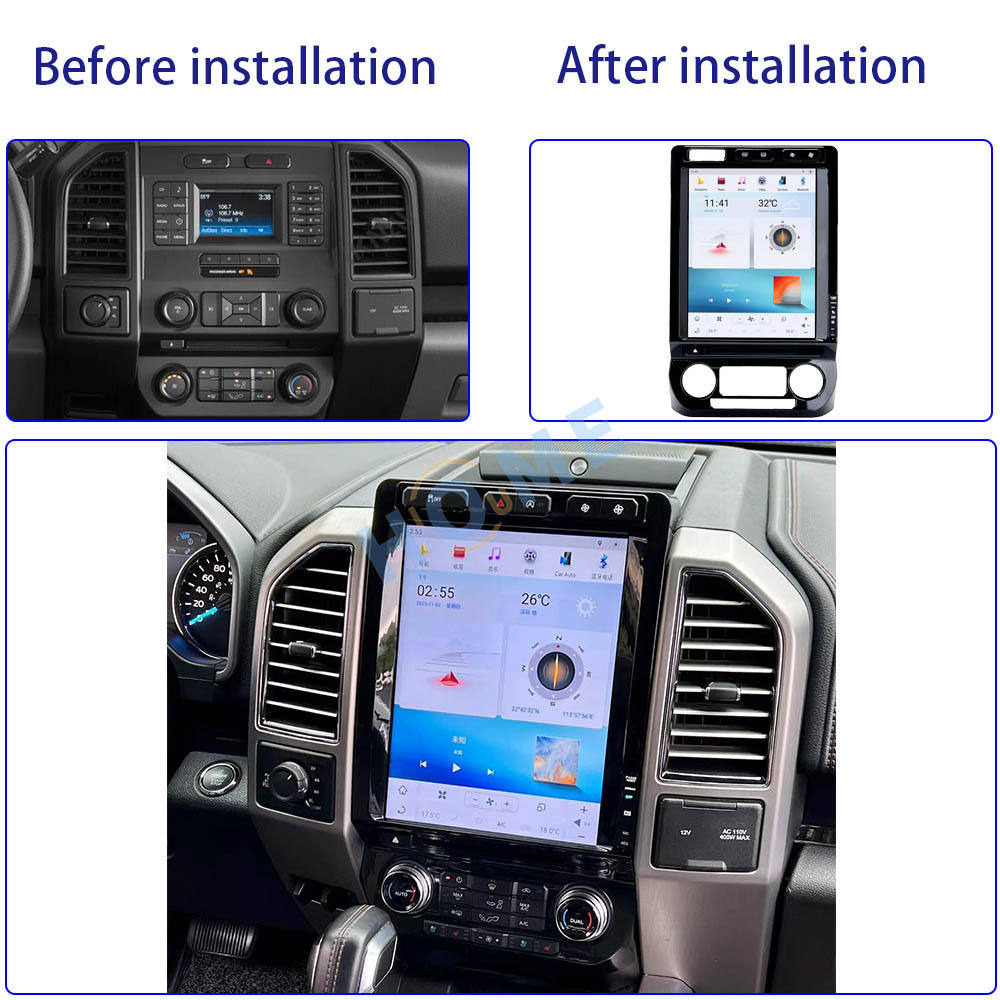 Ford F150 12 inch Android 11 - CarPlay - Android - GPS Navigasyon - Multimedya Ekran 2015-2021