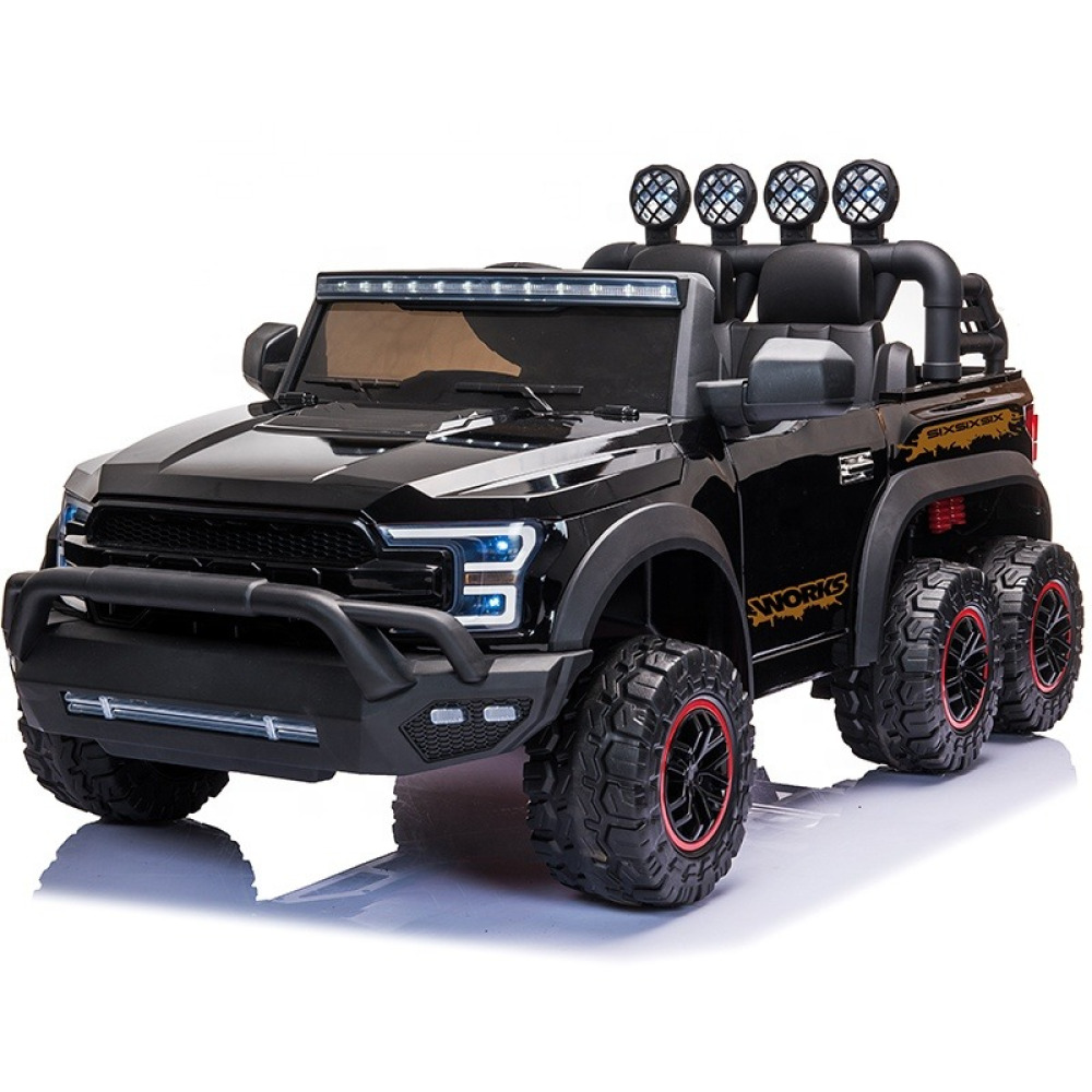 24V/12V Storm-Force 6x6 Expedition Truck - Gerçek Çift Kişilik, Altı Tekerlekli, Amortisörlü, Geniş Bagajlı ve Uzaktan Kumandalı Dev Akülü Arazi Kamyonu
