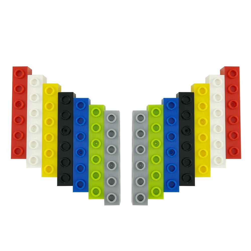 EduWeDo No. 3894 Teknik Delikli Tuğla 1x6 (Brick 1x6 with Holes) – Robotik Orta Ölçekli Şasi ve Modüler Bağlantı Elemanları