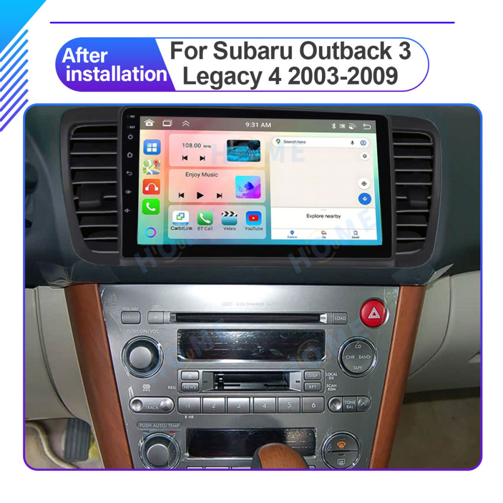 Subaru Outback 3 Legacy 4 Android 14 - CarPlay - Android - GPS Navigasyon - Multimedya Ekran 2003-2009