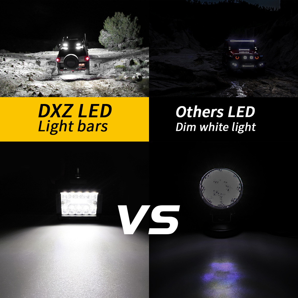 4 İnç 60W 20LED Süper Parlak Işık Bar - Kare Araç & Motosiklet Off-Road Aydınlatma Dayanıklı 4x4 Yeni