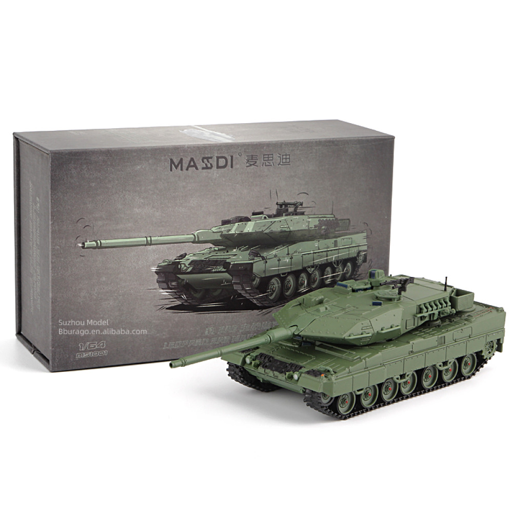 Massdi 1:64 Leopard 2A6 - Premium Diecast Modern Tank Modeli