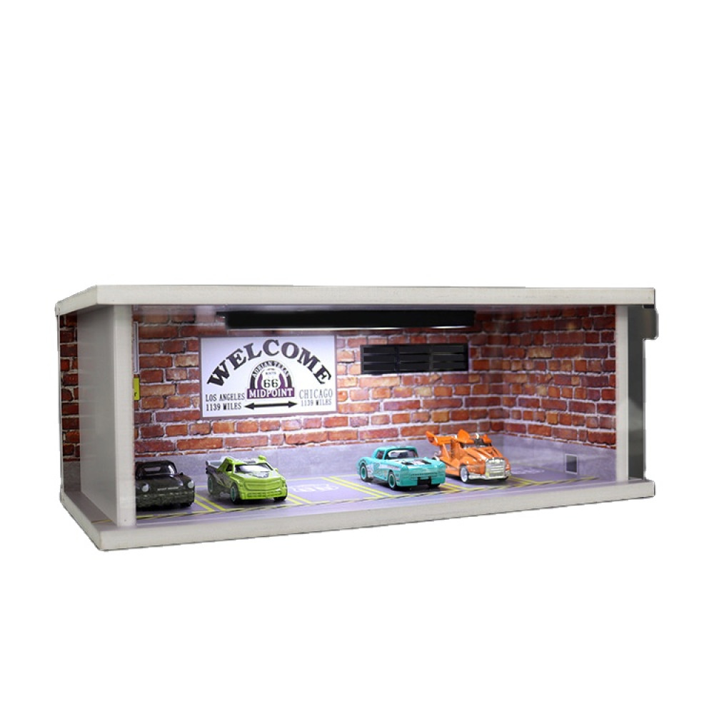 1/64 Ölçekli LED Aydınlatmalı 6'lı VIP Garaj Dioraması – Diecast Koleksiyonunuz İçin Şık ve Kompakt Galeri