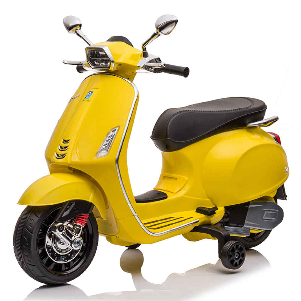 Modern-Vespa 12V - Yeni Nesil Gövdeli, LED Halka Farlı, Uzaktan Kumandalı Akülü Scooter