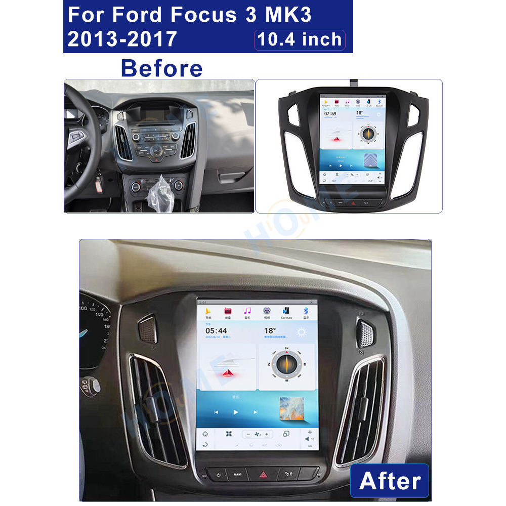 Ford Focus 3 MK3 10.4 inch Android 11 - CarPlay - Android - GPS Navigasyon - Multimedya Ekran 2013-2017