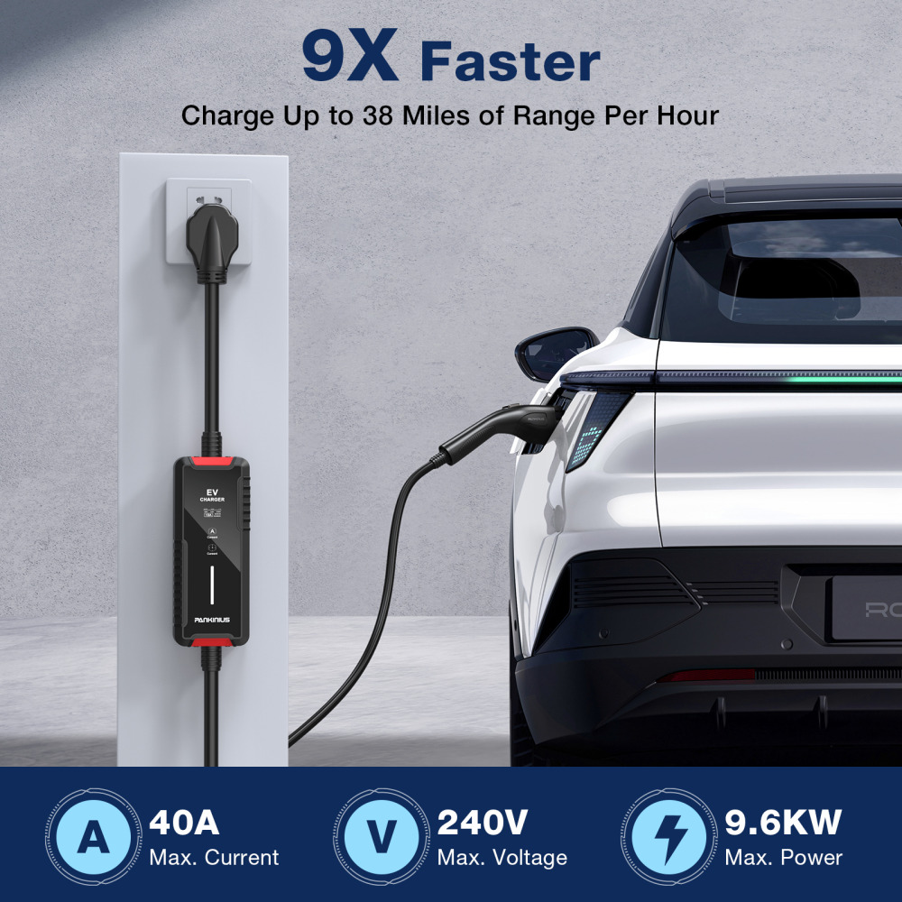 Level 2 Taşınabilir Elektrikli Araç (EV) Şarj Cihazı (40A, 240V)