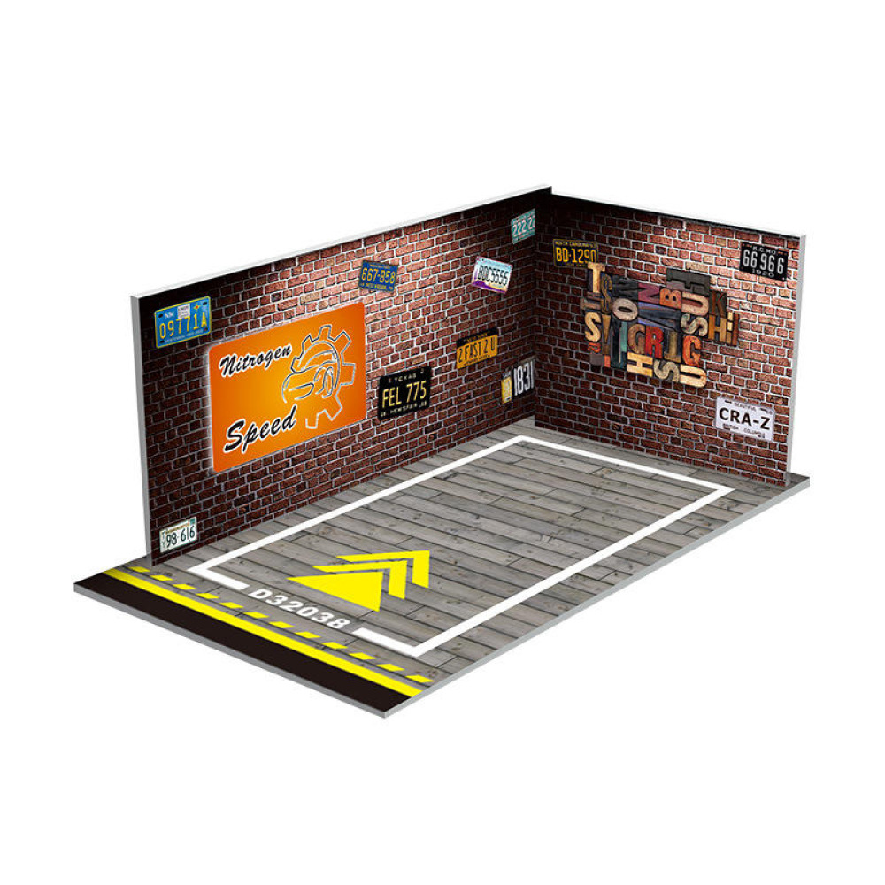 1/32 Ölçekli Diecast Garaj ve Otopark Sahne Modeli – Koleksiyonunuz İçin Profesyonel Sergileme Alanı