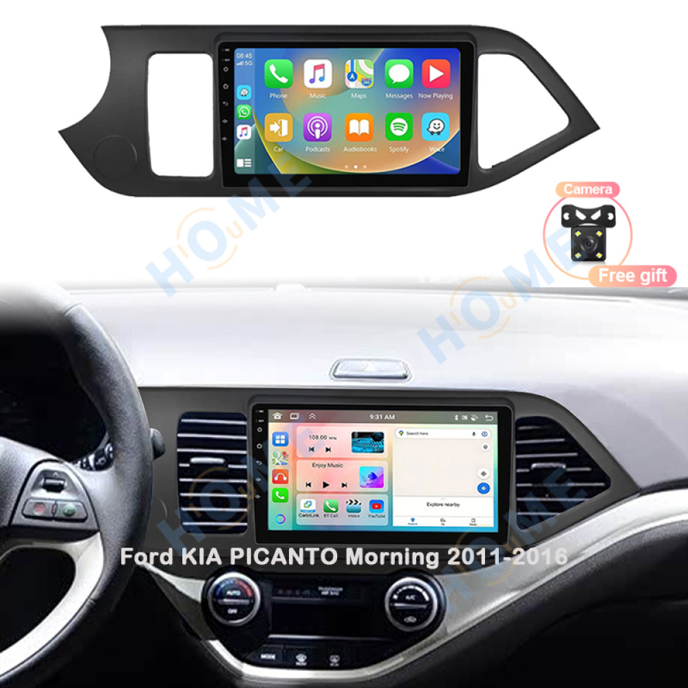 Kia Picanto 9 inch Android 14 - CarPlay - Android - GPS Navigasyon - Multimedya Ekran 2011-2016