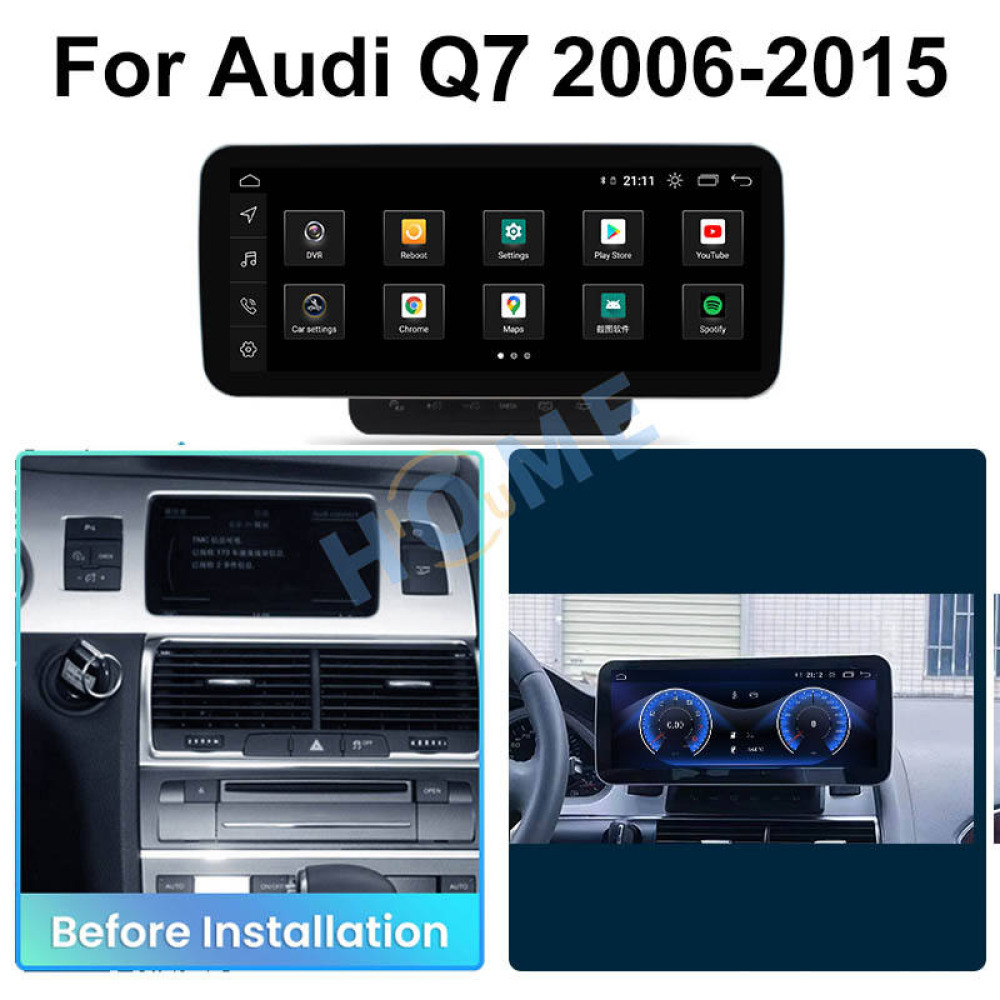 Audi Q7 12.5 inch Android 14 - CarPlay - Android - Google Play Store - GPS Navigasyon - Multimedya Ekran 2005-2015