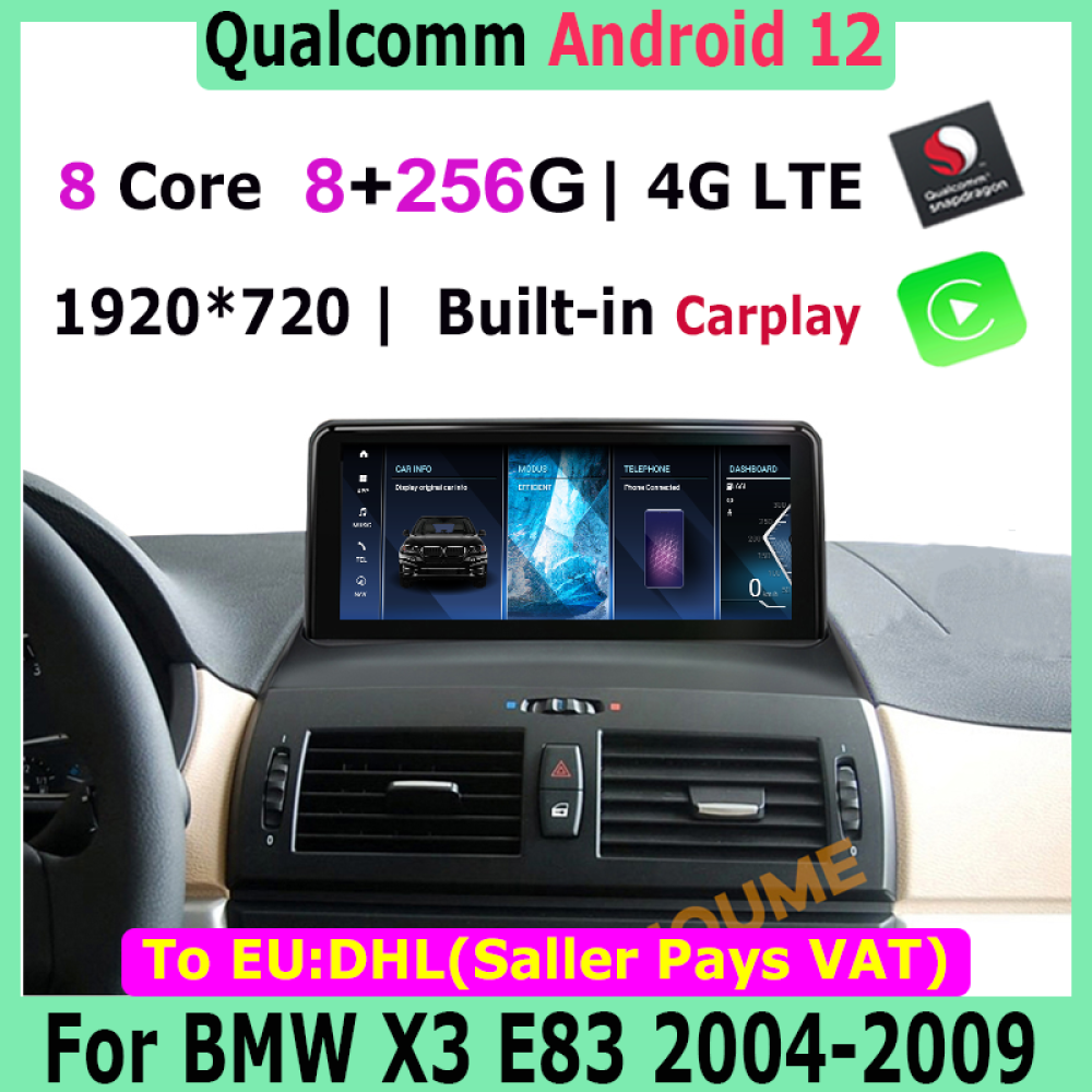 BMW X3 E83 10.25/12.5 inch Android 13 - CarPlay - Android - GPS Navigasyon - Multimedya NBT Ekran 2004-2009