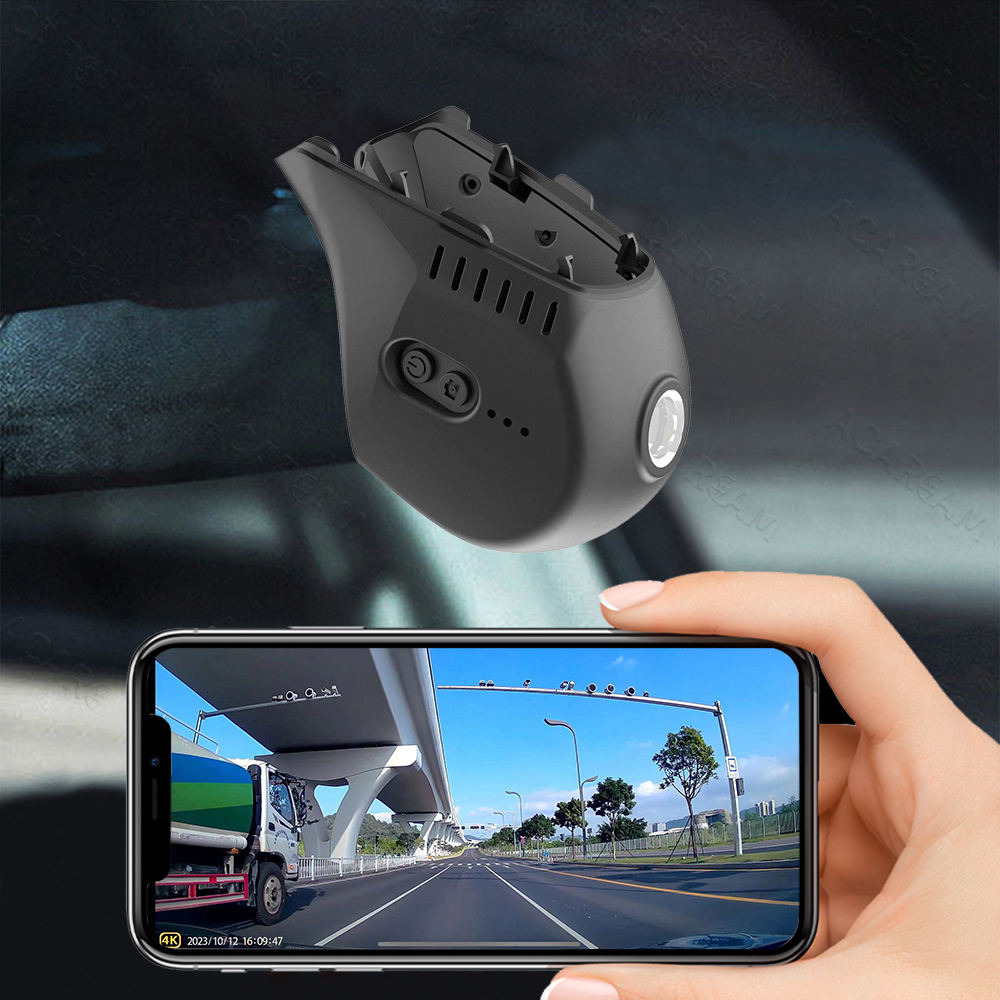 Tesla Model S (2017) İçin 4K UHD Çift Lensli Dash Cam