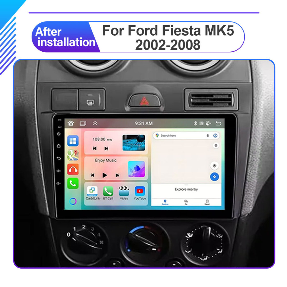 Ford Fiesta MK5 Android 14 - CarPlay - Android - GPS Navigasyon - Multimedya Ekran 2002-2008