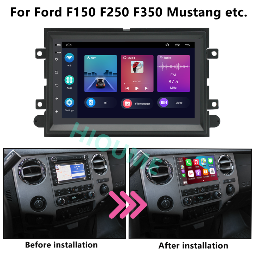 Ford F150 F250 F350 Fusion Mustang Explorer Edge Focus 7 inch Android 12 - CarPlay - Android - GPS Navigasyon - Multimedya Ekran
