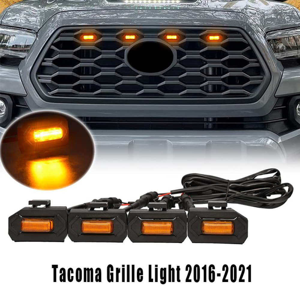 Toyota Tacoma Izgara Işığı - 2016-2021 Araçlar İçin Uyumlu, Şık Araç Işık Aksesuarları