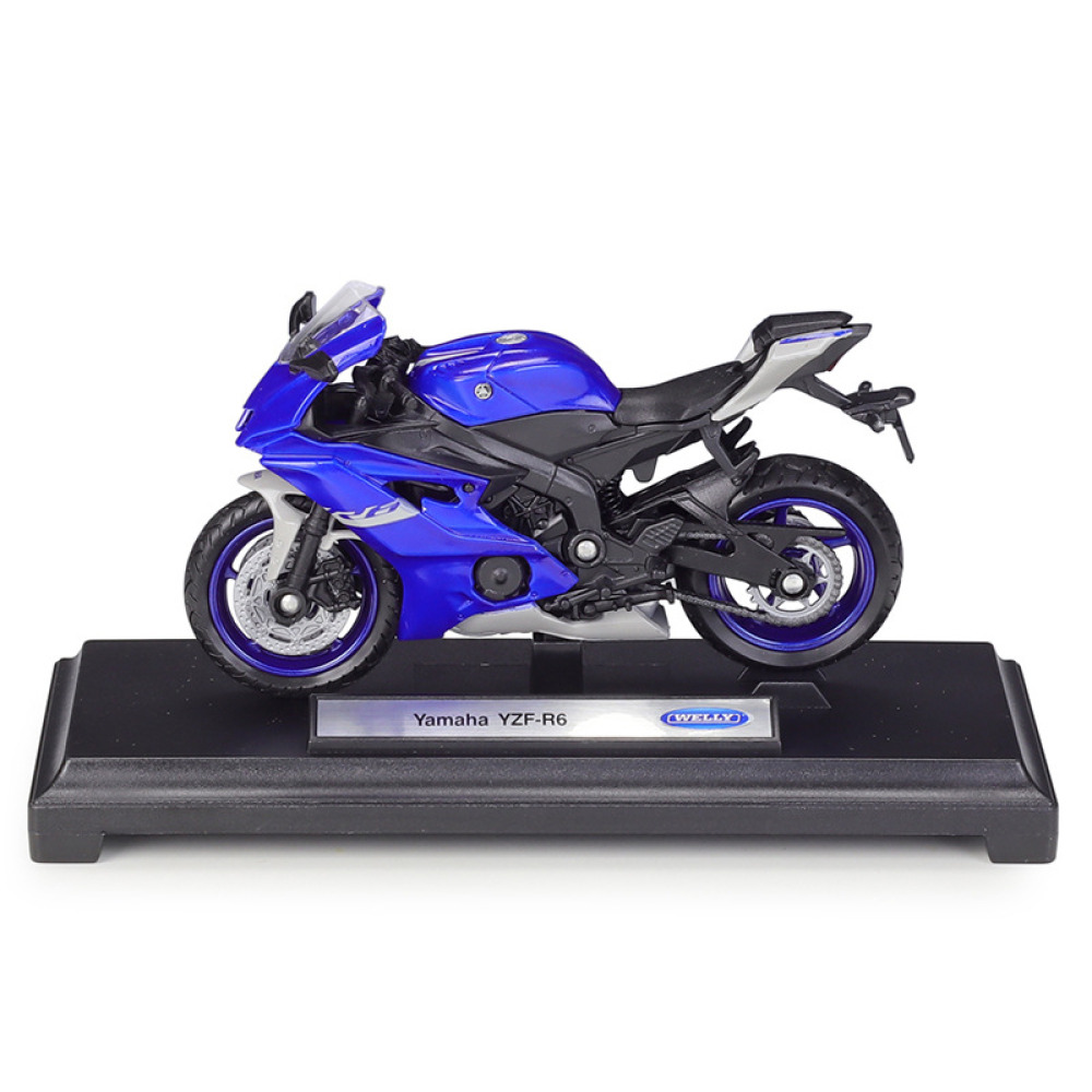 Welly 1/18 2020 Yamaha YZF-R6 Diecast Pistlerin Agresif Supersport İkonu
