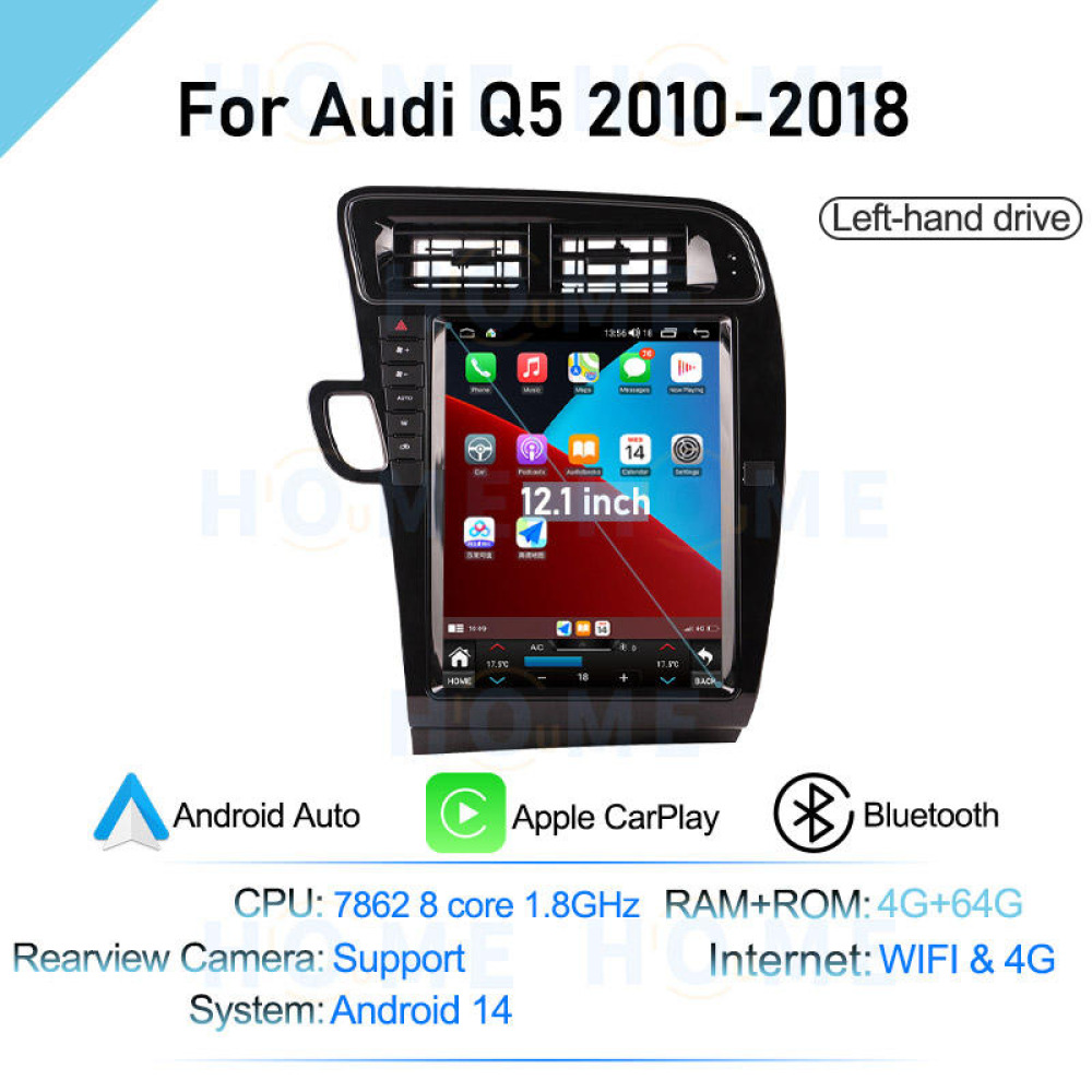 Audi Q5 12.1 inch Android 14 - CarPlay - Android - Google Play Store - GPS Navigasyon - Multimedya Ekran 2010-2018 