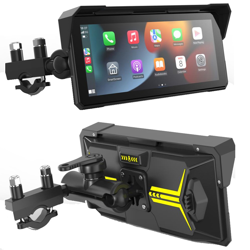 8.1 inç 4G WIFI Android 10 Kablosuz Motosiklet Carplay Android Otomatik Ses Kontrolü Navigasyon Müzik Telefon Görüşmeleri Airplay