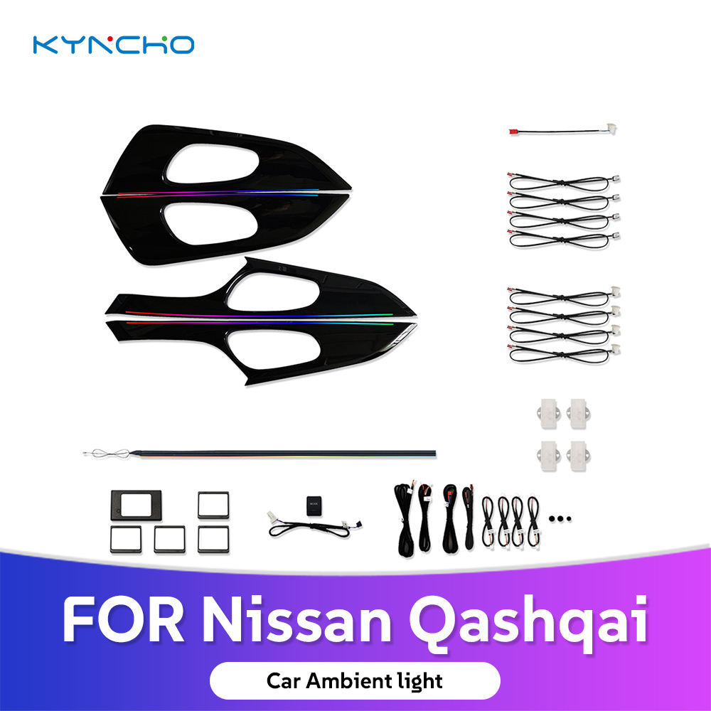 Nissan Qashqai & Rogue Sport (2014-2022) LED Symphony & 64 Renk İç Mekan Ambiyans Aydınlatma Sistemi