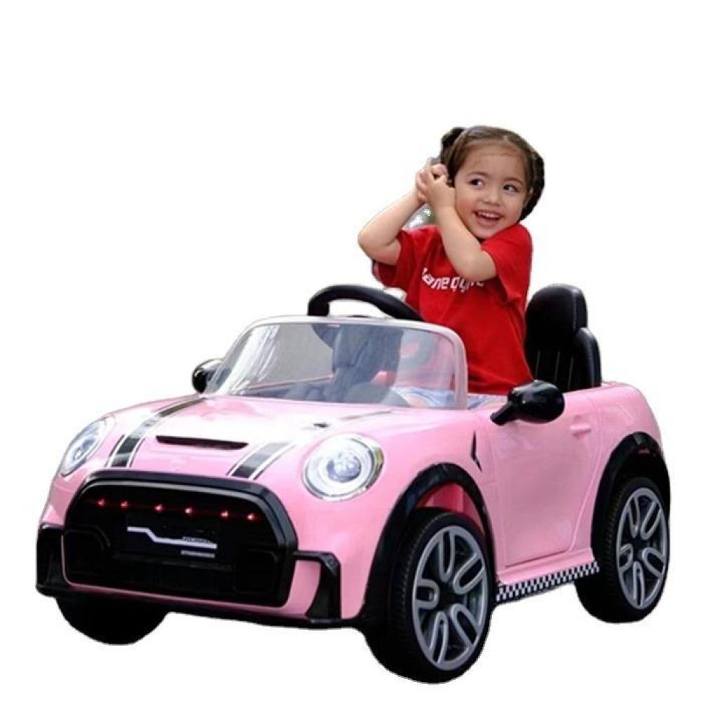 Mini-Retro British 12V - İkonik Yuvarlak Farlı, Çizgili Kaput Tasarımlı, 12V Çift Motorlu ve Uzaktan Kumandalı Akülü Şehir Arabası