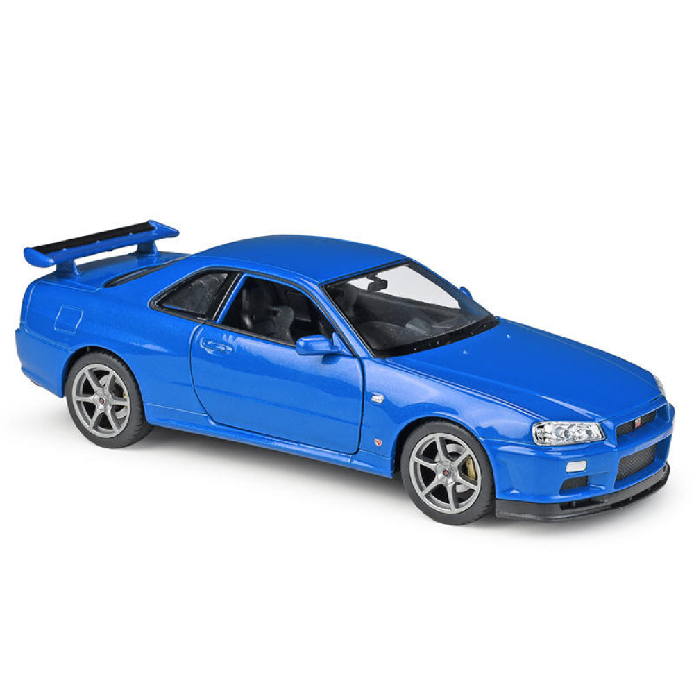 Welly 1/24 Nissan Skyline GT-R R34 Diecast Japon Efsanesinin Safkan JDM Ruhu