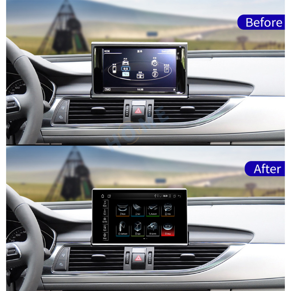 Audi A6 8.8  inch Android 13 - CarPlay - Android - Google Play Store - GPS Navigasyon - Multimedya Ekran 2005-2009