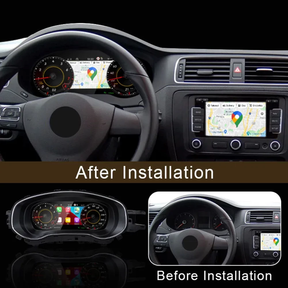 VW Jetta (2012-2014) 10.25 inç Dijital Hayalet Gösterge (Virtual Cluster) Paneli