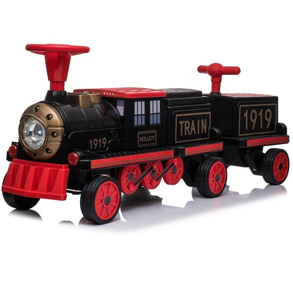 12V Retro Express Akülü Tren - Işıklı, Sesli, Kendi Yolunda Giden Raylı Sistem ve Uzaktan Kumandalı Nostaljik Çocuk Treni