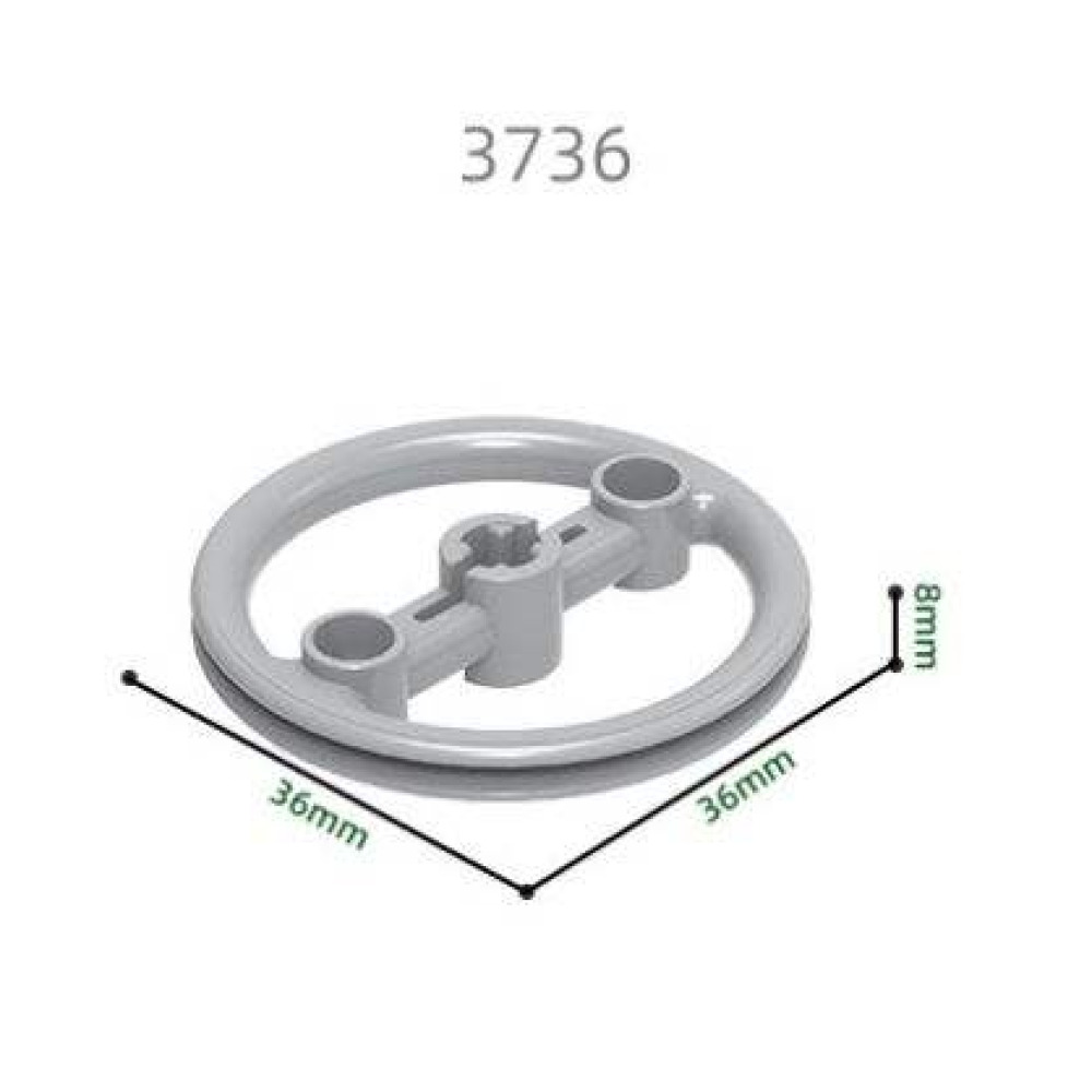 EduWeDo No. 3736 Teknik Büyük Direksiyon Kasnağı (Steering Pulley Large) – Robotik Direksiyon Sistemleri ve Mekanik Hareket Elemanları