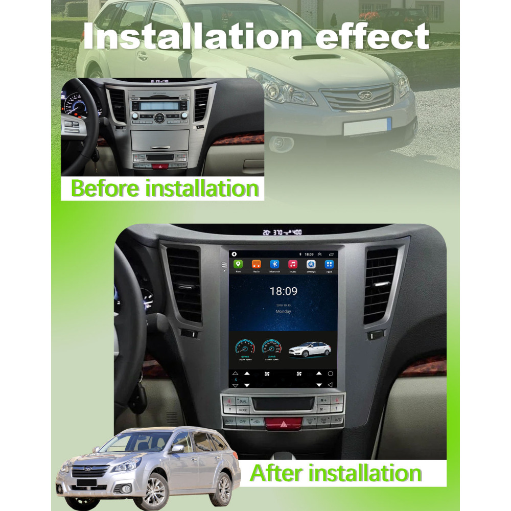 Subaru Tiggo 10.4 inch Android 14 - CarPlay - Android - GPS Navigasyon - Multimedya Ekran 2008 -2012