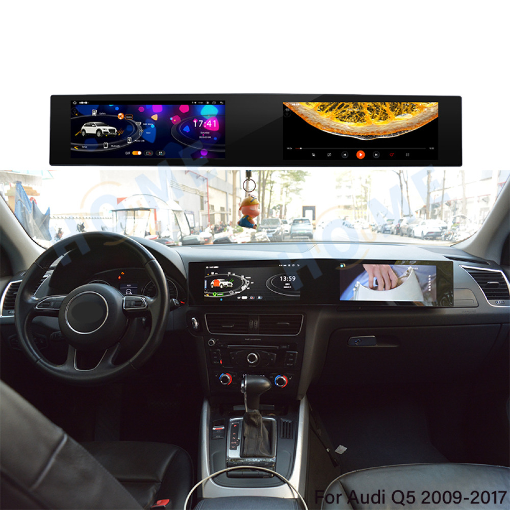 Audi Q5 21 inch Çift Ekran Multimedya (Dual Screen) - CarPlay & Android 13, GPS Navigasyon, Geri Görüş Asistanı 2009-2017