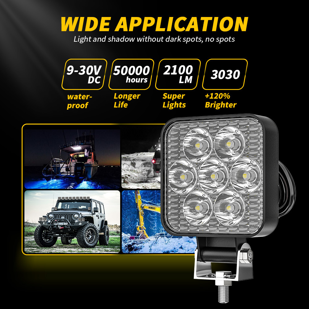 Off-road İçin 2.5 İnç LED Mini Spot - 7LED Deniz Spot Işık 4x4 Jeep JK 4Wd Kamyon 12V-24V