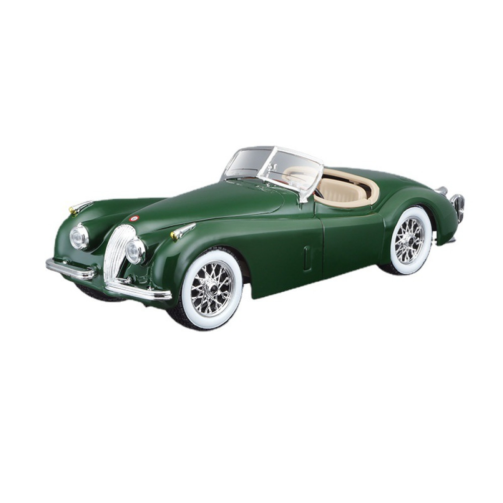 Bburago 1/24 Jaguar XK 120 Roadster – Klasik İngiliz Zarafeti ve Metalik Nostalji Diecast Dünyasında