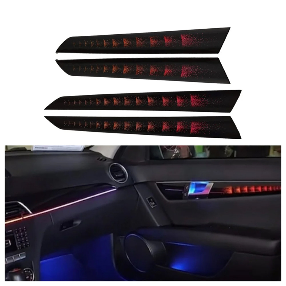 Mercedes Benz C Serisi W204 2010-2014 İçin 18'i 1 Arada LED Ortam Işığı - Dinamik Gölge İç Dekoratif Aydınlatma