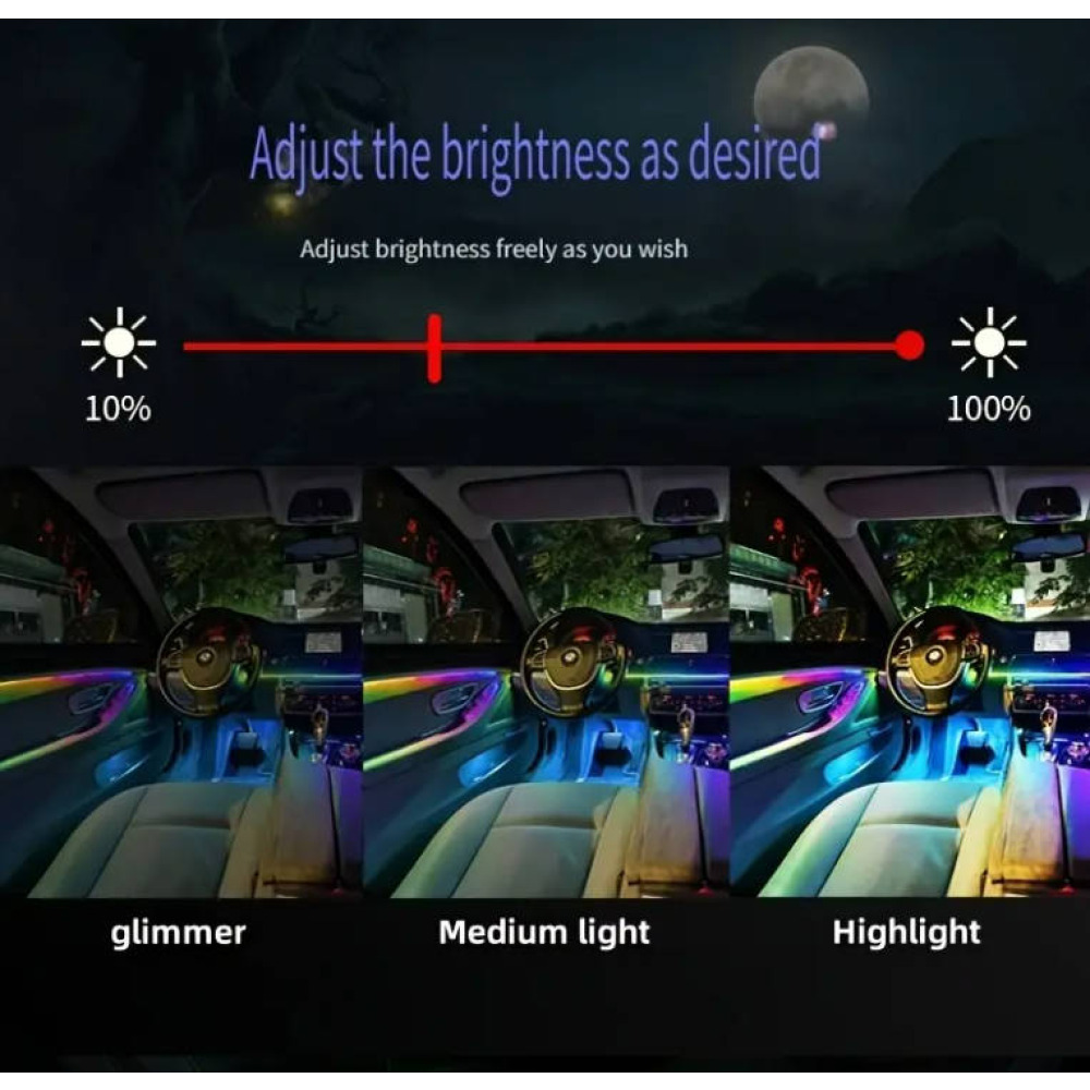 22/24 İnç Full LED Işık Telleri - Senkronize Renk Geçişli Kablosuz Ambiyans Aydınlatma Seti